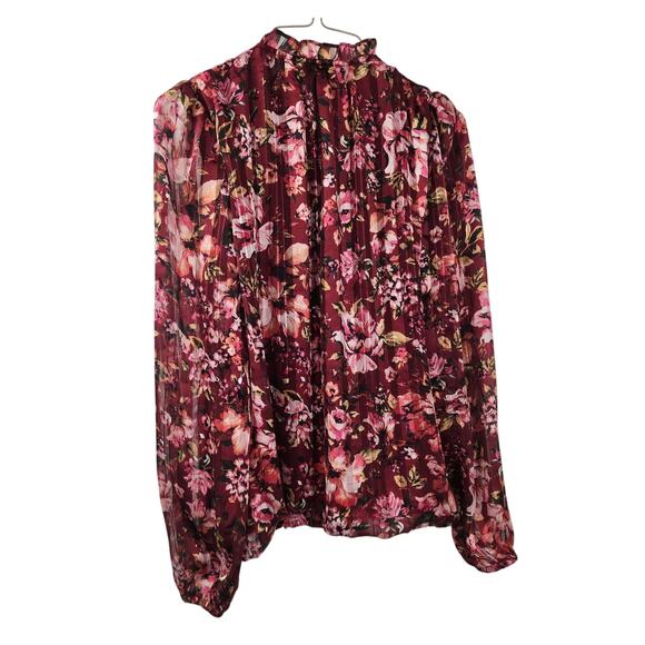 Tamara H Floral Long Sleeve Top - Women's Size Medium - Picture 2 of 5